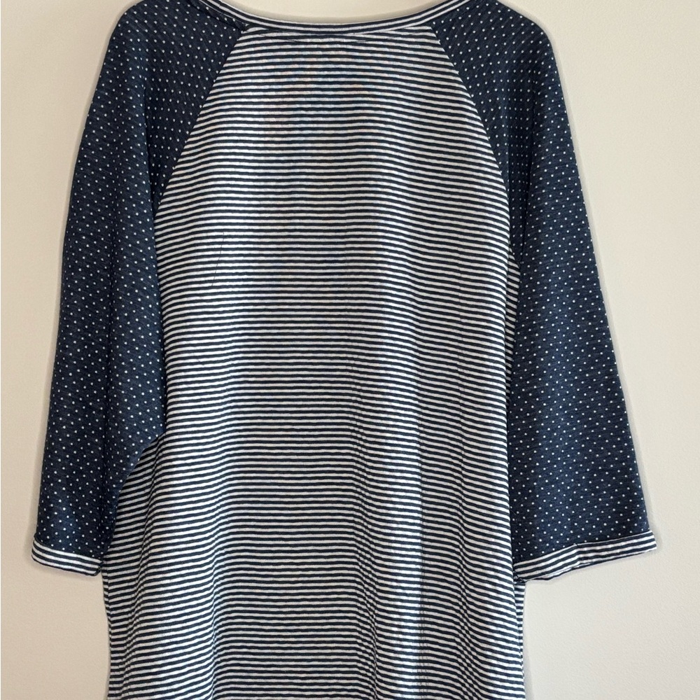 CJ Banks Women's Sweatshirt Blue/White NWT 3X - Picture 2 of 5